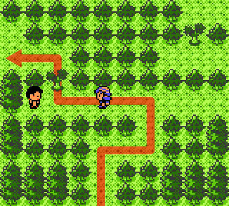 Second tree on the way to Wesley of Wednesday. / Pokémon Crystal