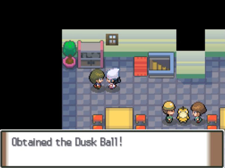 Receiving a Dusk Ball in Oreburgh City / Pokémon Platinum
