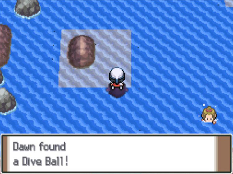Obtaining the Dive Ball on Route 223 / Pokémon Platinum