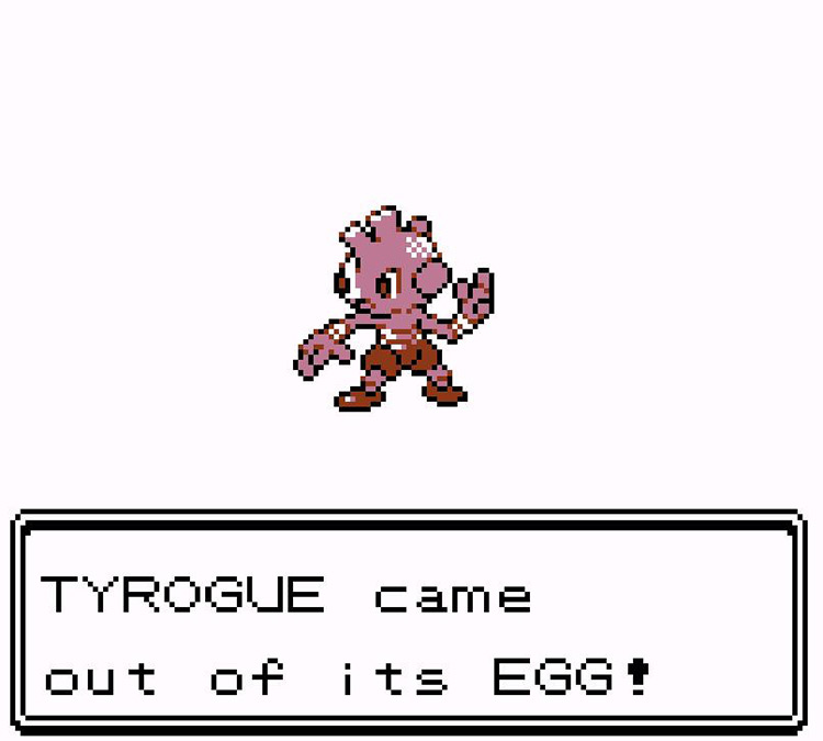 Tyrogue is born. / Pokémon Crystal