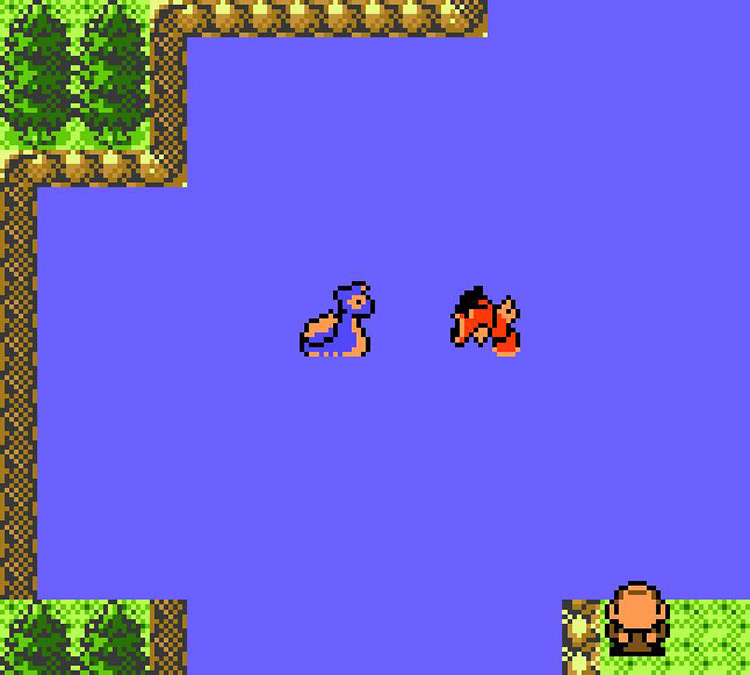 Facing the Red Gyarados at the Lake of Rage. / Pokémon Crystal