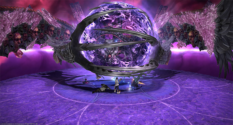 Destroy this massive “Aetherial Gaol” to free the affected players / Final Fantasy XIV