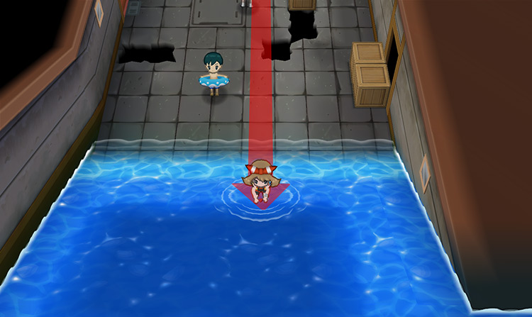 Diving spot inside Sea Mauville / Pokémon Omega Ruby and Alpha Sapphire