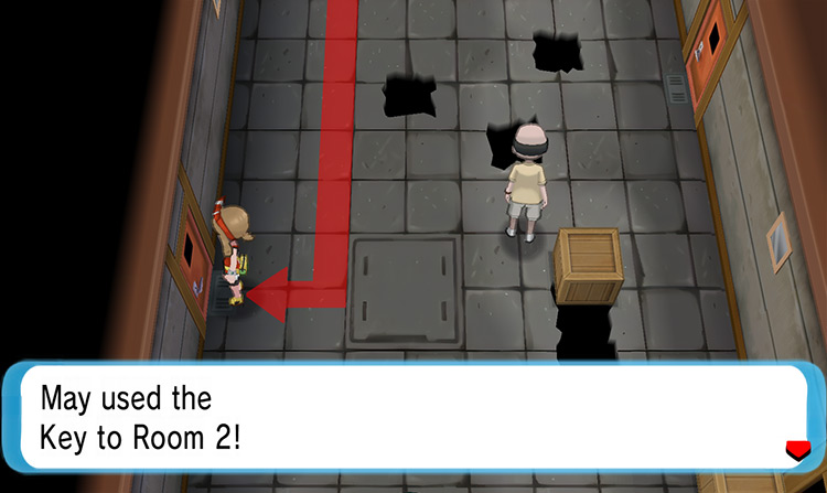Using the key to open Room 2 / Pokémon Omega Ruby and Alpha Sapphire