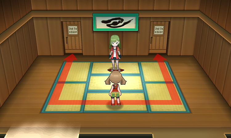 Two more doors unlock after defeating the second trainer / Pokémon Omega Ruby and Alpha Sapphire