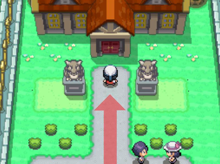 Reaching the Pokémon Mansion on Route 212. / Pokémon Platinum