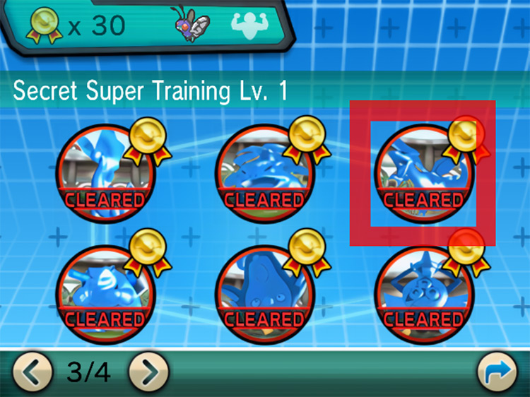 Stages of Secret Super Training / Pokémon Omega Ruby and Alpha Sapphire