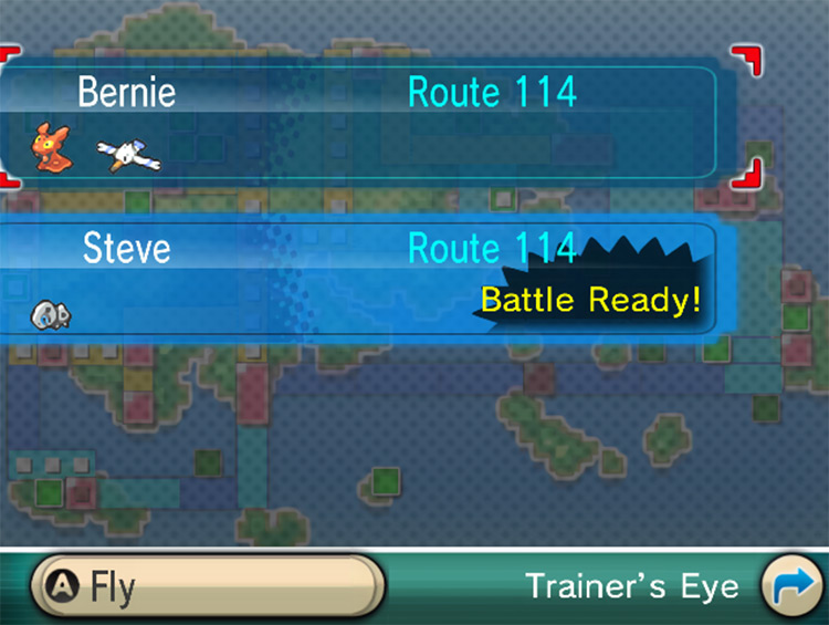 Trainer’s Eye function / Pokémon Omega Ruby and Alpha Sapphire