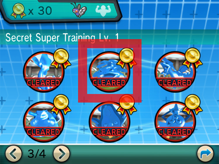 Stages of Secret Super Training / Pokémon Omega Ruby and Alpha Sapphire
