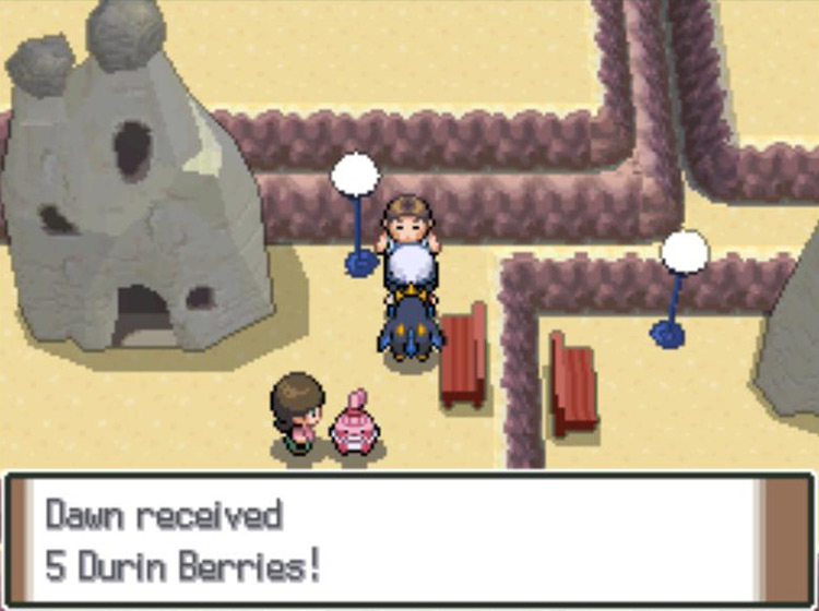 Receiving 5 Durin Berries from the Berry and Accessories Man / Pokémon Platinum