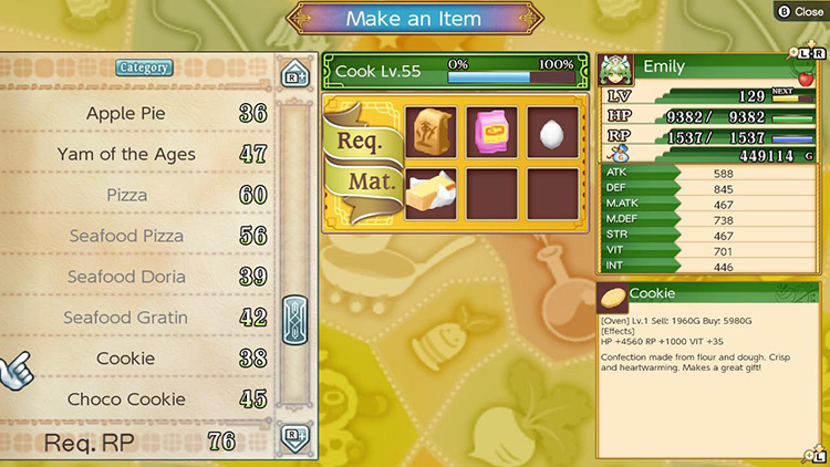 How to make a cookie / Rune Factory 4