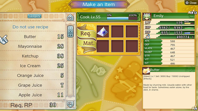 How to make butter / Rune Factory 4