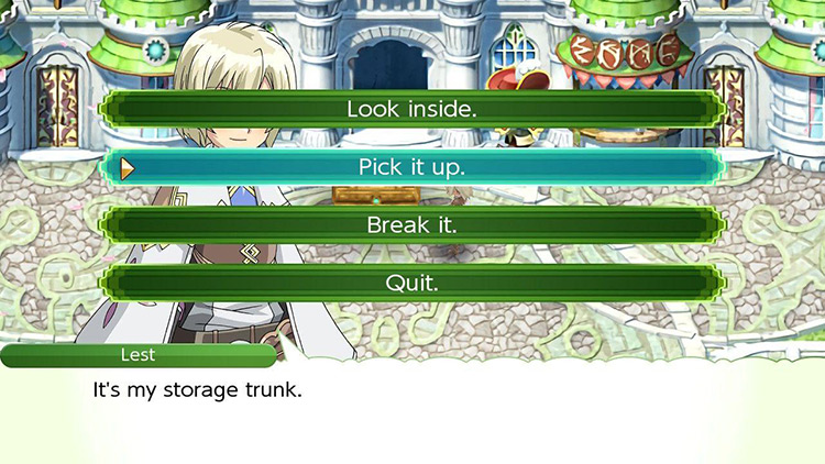 Menu for interacting with items / Rune Factory 4