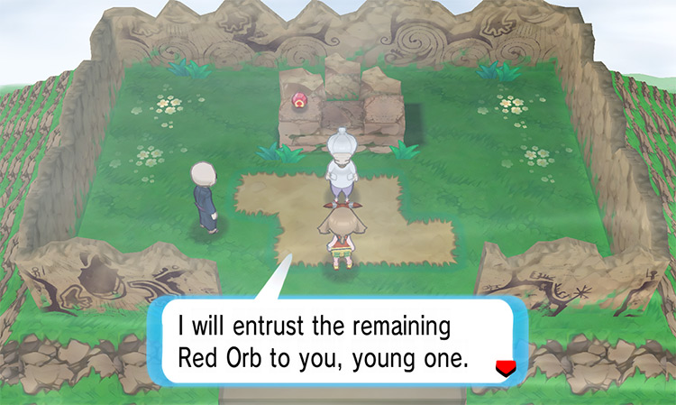 The location of the Red Orb on Mt. Pyre / Pokémon Omega Ruby and Alpha Sapphire