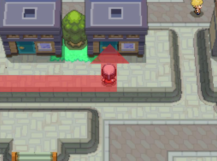 Entering the house where the performance artists stay. / Pokémon Platinum