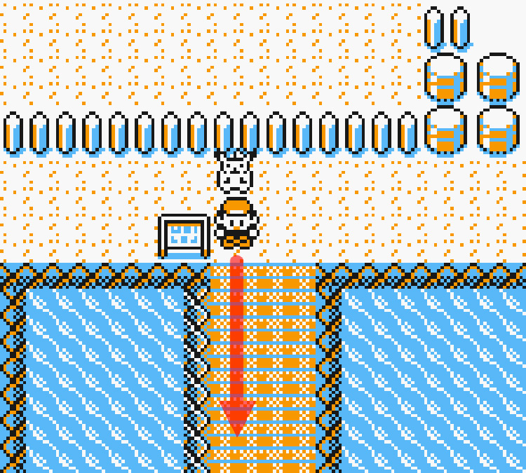 At the start of the dock leading to the S.S Anne / Pokémon Yellow