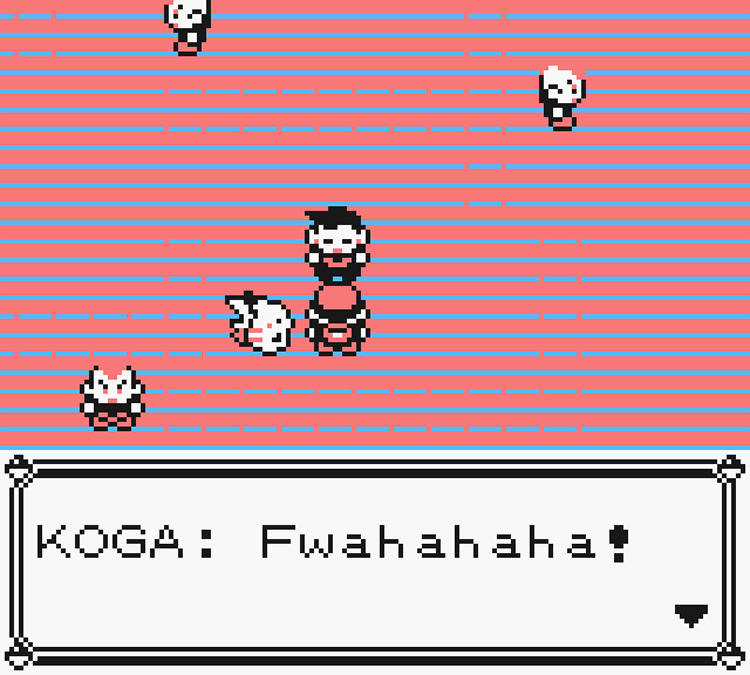 Talking to Fuchsia City Gym Leader Koga / Pokémon Yellow