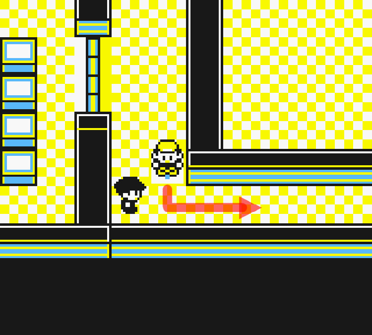 Standing next to a Rocket on the 5th floor of Silph Co / Pokémon Yellow