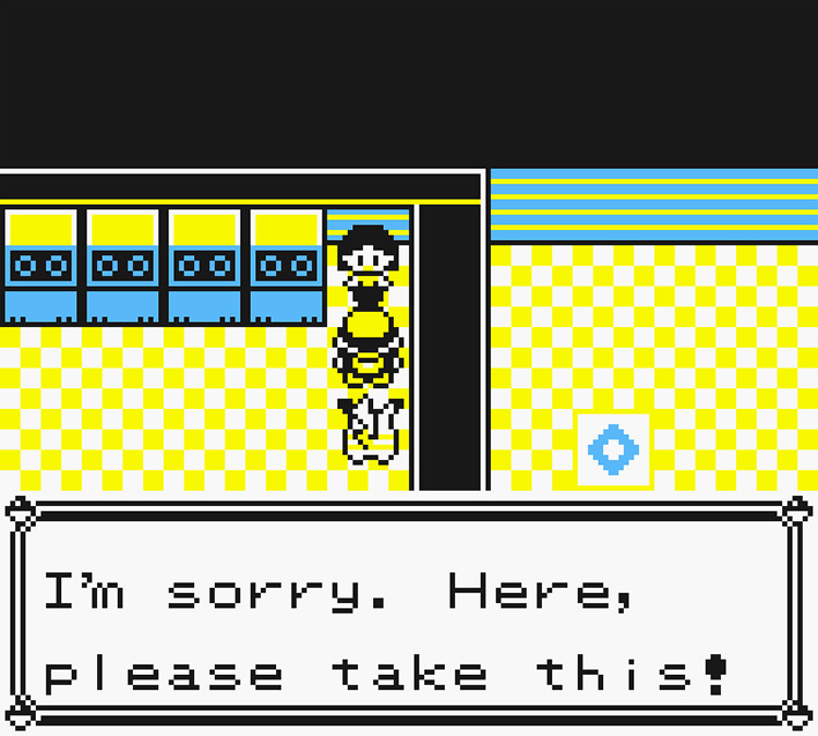 Getting TM36 from the woman in the Silph Co. building / Pokémon Yellow