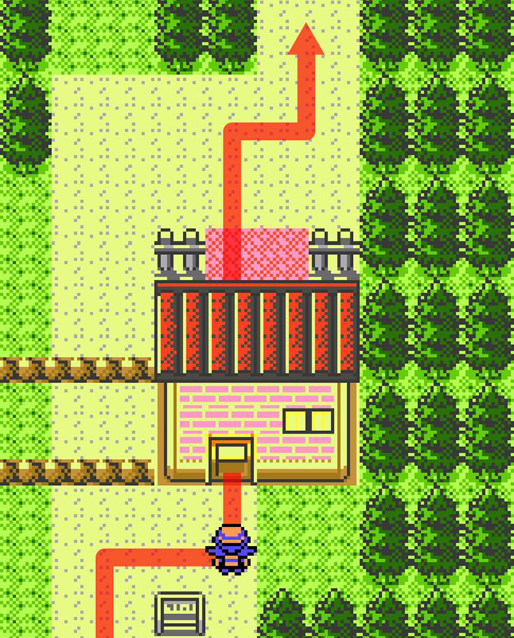 Crossing the checkpoint in Route 43 / Pokémon Crystal