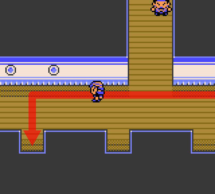 Where to find the missing sailor in the S.S. Aqua / Pokémon Crystal