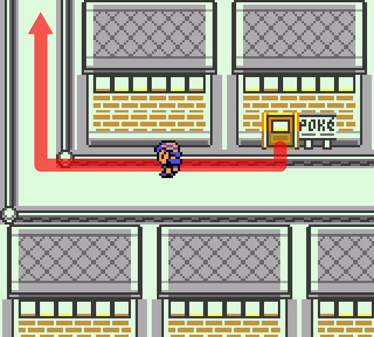 Heading up to the Magnet Train Station from the Pokémon Center in Saffron City / Pokémon Crystal