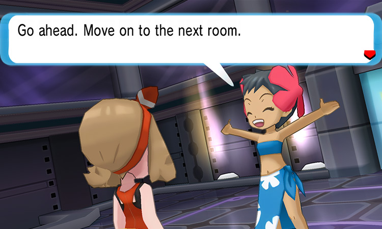 Talking to Phoebe after the battle / Pokémon ORAS