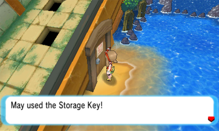 Using the Storage key to open the locked room / Pokémon Omega Ruby and Alpha Sapphire