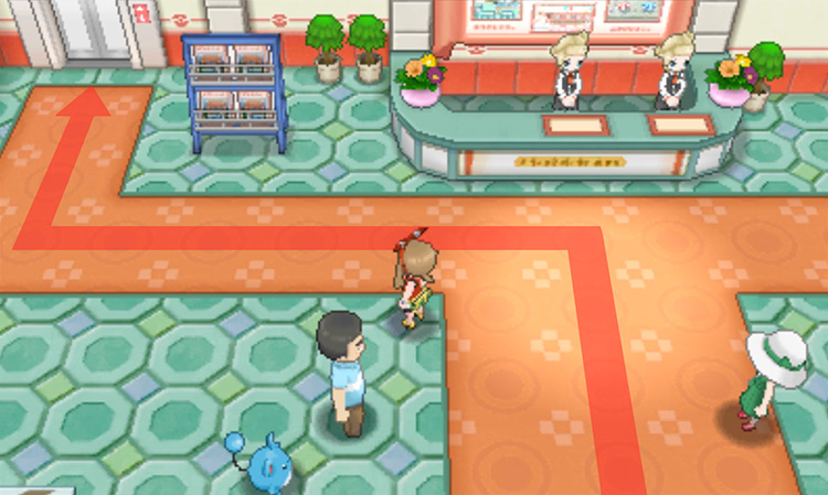 On the first floor of the Lilycove Department Store / Pokémon Omega Ruby and Alpha Sapphire