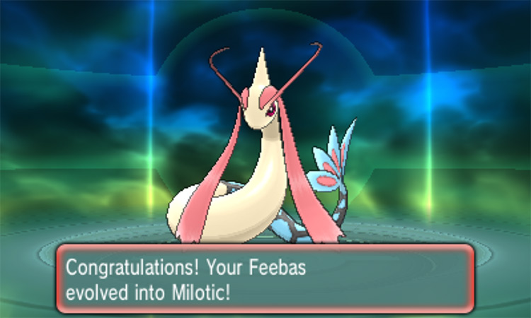 Feebas evolved into Milotic! / Pokémon Omega Ruby and Alpha Sapphire
