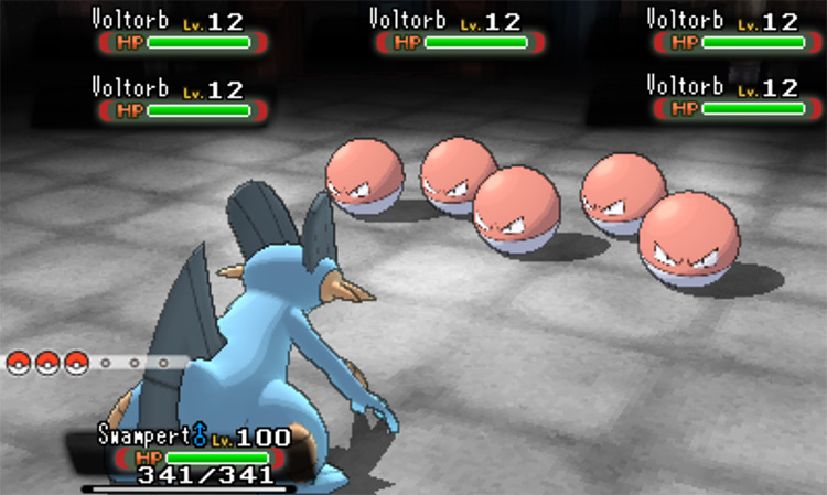 Horde of wild Voltorb / Pokémon Omega Ruby and Alpha Sapphire