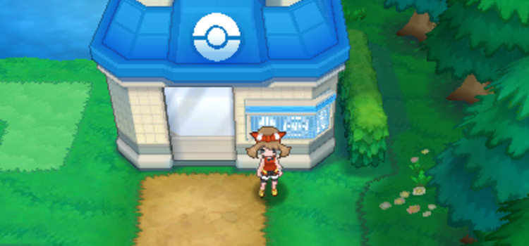 Outside the Petalburg City Poke Mart (Pokémon ORAS)