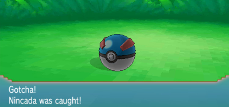 Catching a Nincada with a Great Ball (Pokémon ORAS)