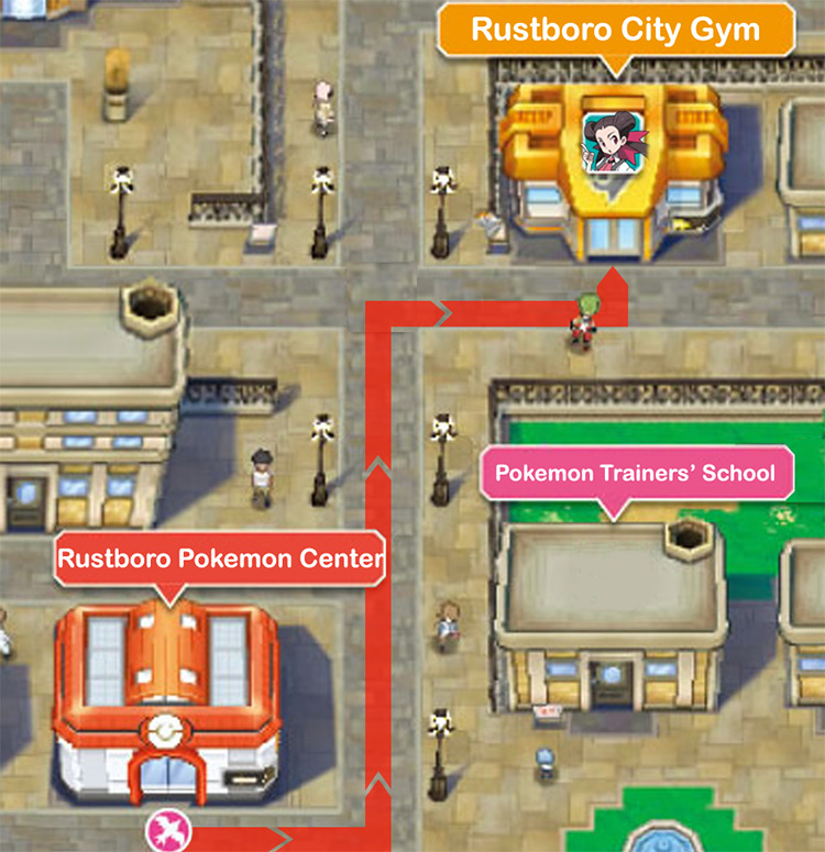 Rustboro City Gym’s location / Pokémon Omega Ruby and Alpha Sapphire