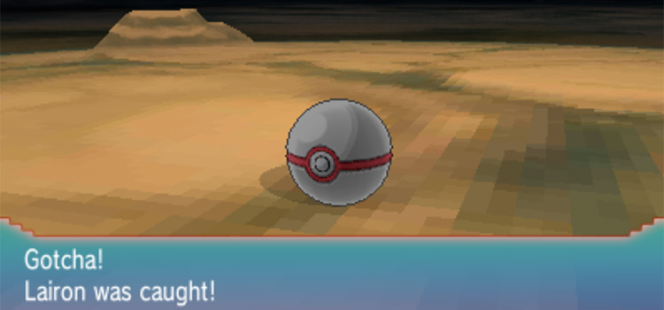 Catching Lairon with a Premier Ball (Pokémon ORAS)