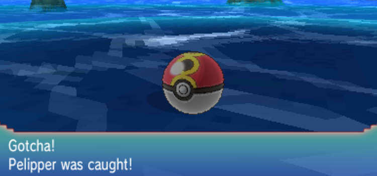 Catching Pelipper with a Repeat Ball (Pokémon ORAS)