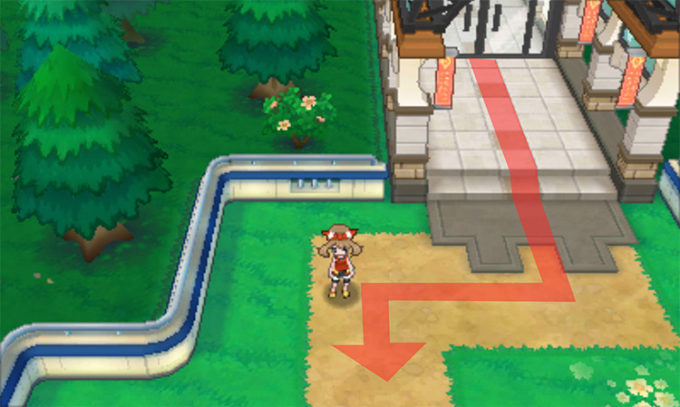 Mauville City’s south exit on Route 110 / Pokémon Omega Ruby and Alpha Sapphire
