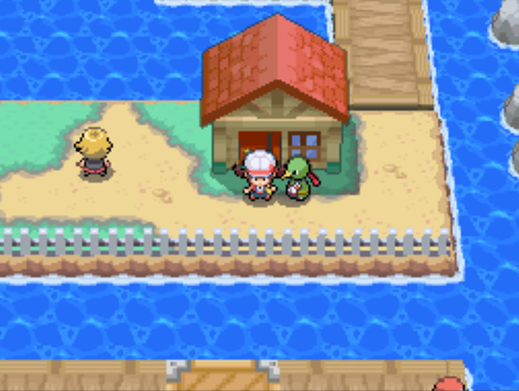 The Silence Bridge Fishing Guru's house on Route 12 / Pokémon HG/SS