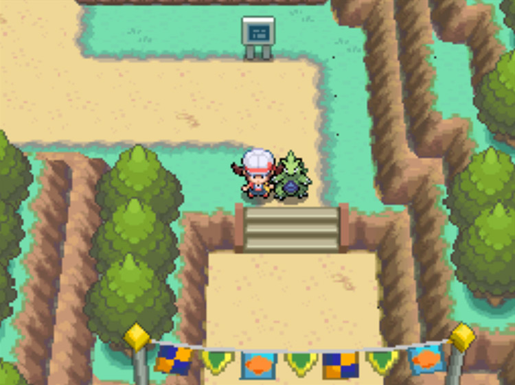 The north exit of Olivine City onto Route 39 / Pokémon HeartGold and SoulSilver