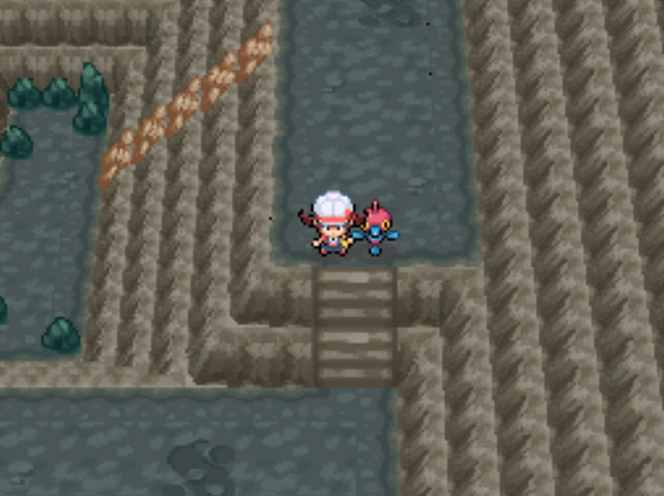 The flight of steps just south of the Rock Climb spot in Mt. Mortar / Pokémon HeartGold and SoulSilver