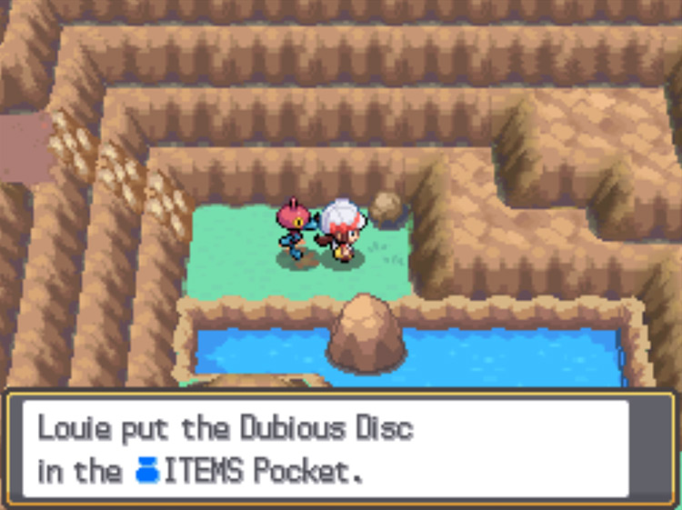 The location of the Dubious Disc on Route 42 / Pokémon HeartGold and SoulSilver