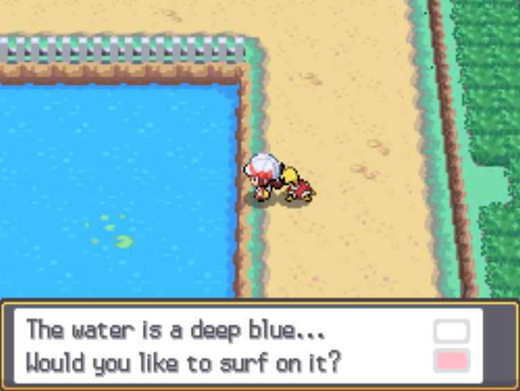 The body of water on Route 35 / Pokémon HGSS