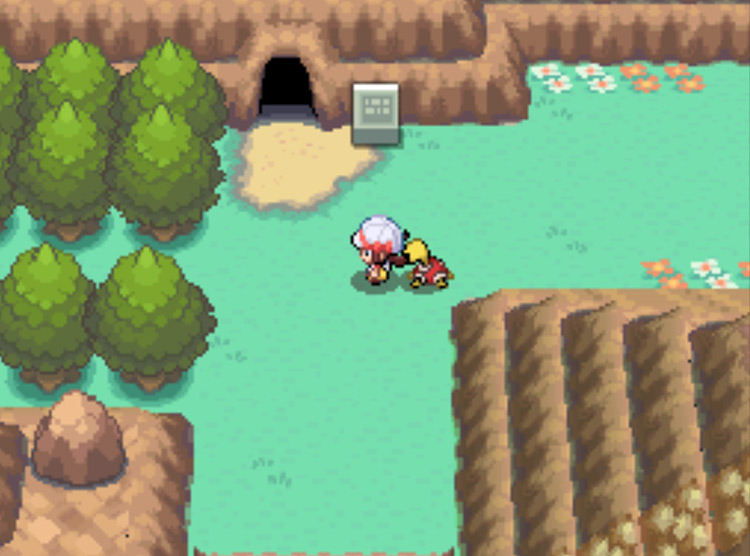 The second entrance to Dark Cave on 46 / Pokémon HGSS