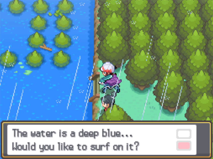 The Surf spot at the Lake of Rage / Pokémon HGSS