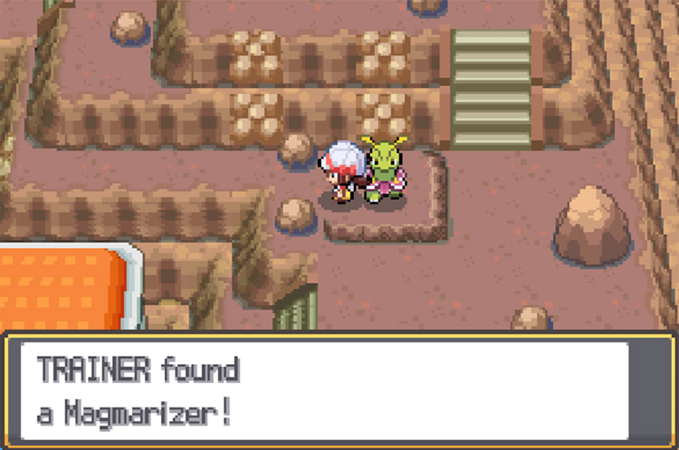 The exact location of where to receive the Magmarizer. / Pokémon HeartGold and SoulSilver