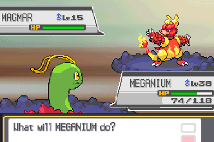Magmar found in Burning Tower’s Basement Floor. / Pokémon HeartGold and SoulSilver
