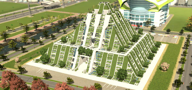 The Ziggurat Garden in Cities: Skylines