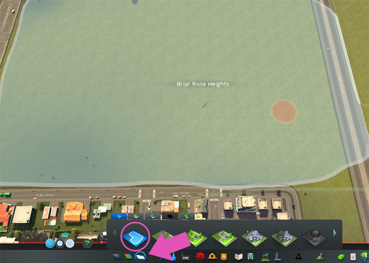 Use the Paint District tool to create your district over fertile land. / Cities: Skylines