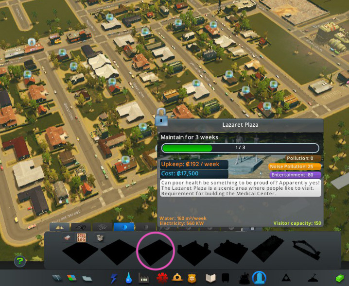 You’ll see a progress bar letting you know how many weeks more to go. / Cities: Skylines