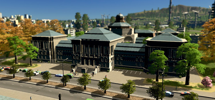 Facade of the Academic Library (Cities Skylines)